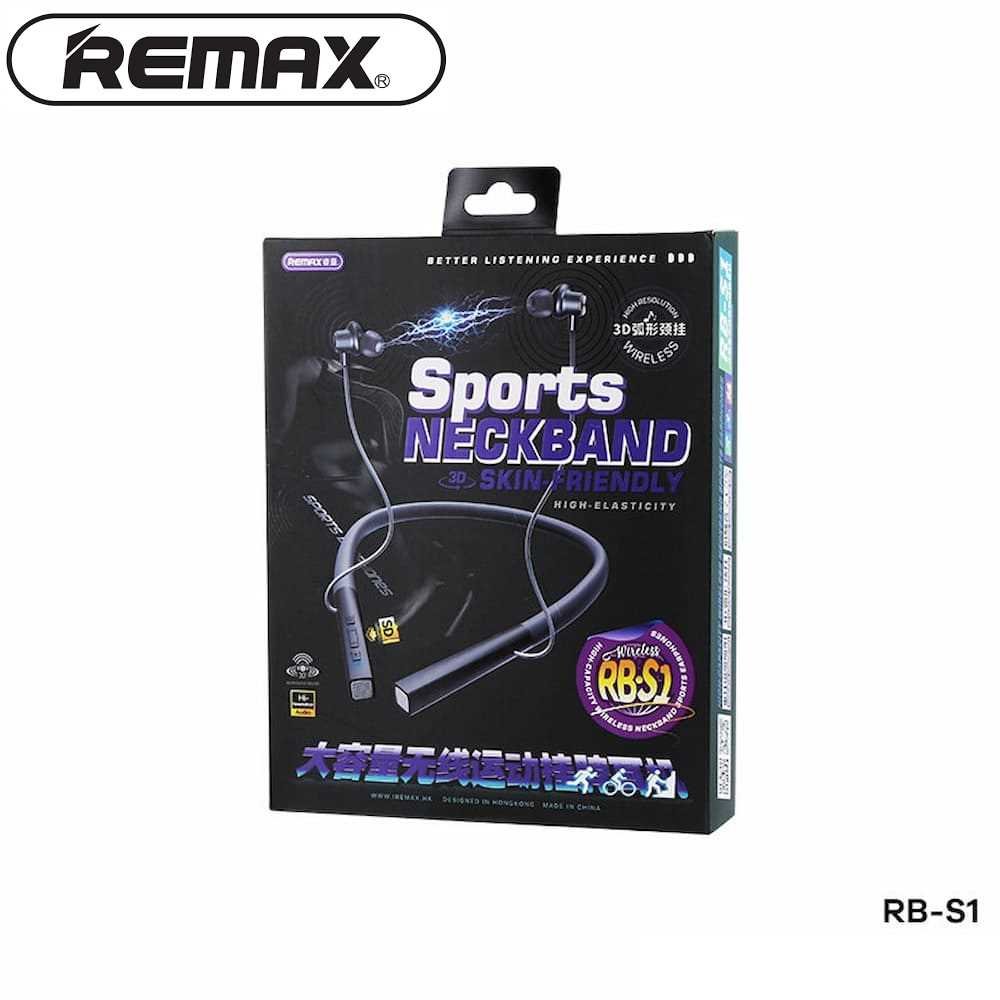 Remax RB-S1 Wireless Neckband Sports Earphones - available in Pakistan at Metaware