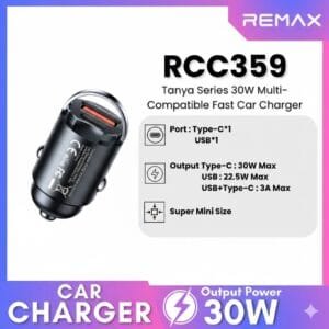 Remax RCC359 30W1A+1C Tanya Series Pd+qc Multi Compatible Fast Charger - available in Pakistan at Metaware