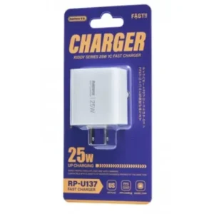 Remax RP-U137 Kiddy Series 25W 1C Fast Charger White - available in Pakistan at Metaware