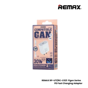 Remax RP-U71 30W GaN Figen Series Charger + RC-CO21 Data Cable Set - available in Pakistan at Metaware