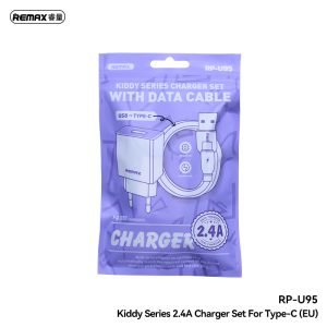Remax RP-U95-C 2.4A EU Charger Kiddy Series Charger Set with Cable - available in Pakistan at Metaware