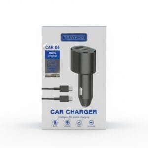 Sainyou CAR06 45W Supper Fast Car Charger QC3.0 +PD25W With C to C Cable - available in Pakistan at Metaware