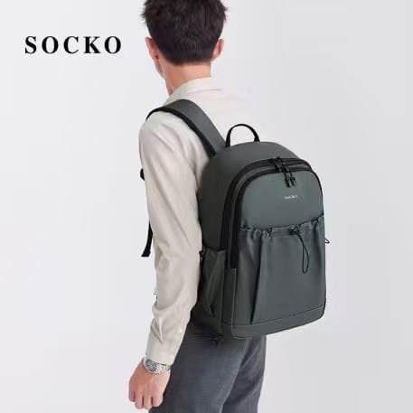 Socko SS-48728 15.6″ Laptop Bag Pack Gray - available in Pakistan at Metaware