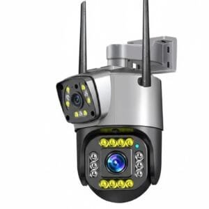 SPZ-702 2 Camera Lens WIFI Outdoor 4MP Color Night Vision With V380 Pro App - available in Pakistan at Metaware