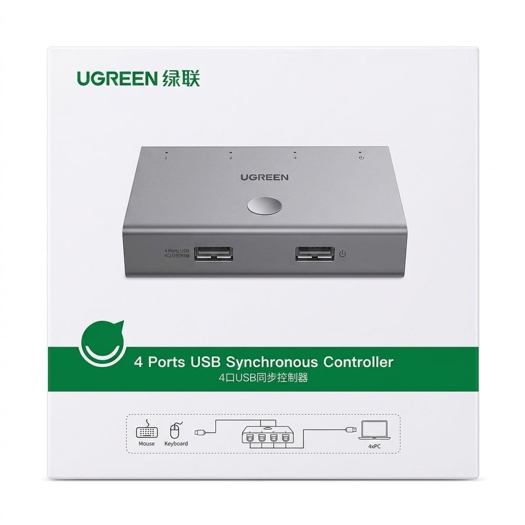 UGREEN CM228 USB 2.0 1-IN, 4-OUT synchronous controller 60101 - available in Pakistan at Metaware