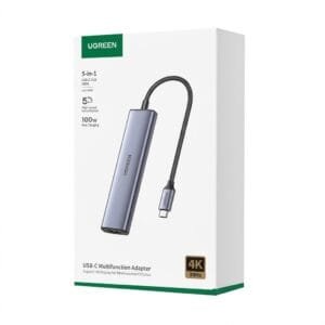 UGREEN CM478 5IN1 USB-C to HDMI 60HZ*1 USB-A 2.0*3 PD 100W*1 Hub 55611 - available in Pakistan at Metaware