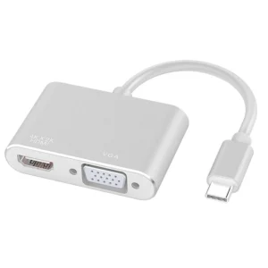 USB 3.1 Type C to VGA + HDMI 4K*2K Adapter - available in Pakistan at Metaware