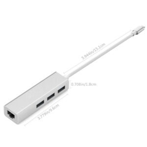 USB3.1 Type C to 3-2.0 Hub + LAN - available in Pakistan at Metaware