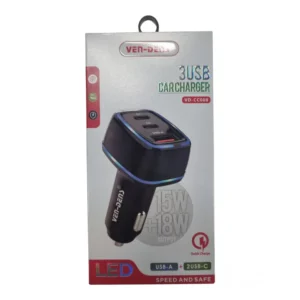 Ven Dens VD-CC008 3 Port 15W 18W 2C & 1A - available in Pakistan at Metaware