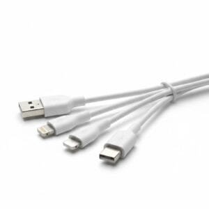 Ven Dens VD-DC0020 3 In 1 USB to Type C Lightning and Micro Charging Cable (1.2 Meter) - available in Pakistan at Metaware
