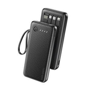 Ven Dens VD-PB059 Black 20000mAh 2.4A Power Bank with LED light with with Built-In Cables - available in Pakistan at Metaware
