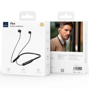 WiWU Flex GB01 Neckband Wireless Earphones – Black - available in Pakistan at Metaware