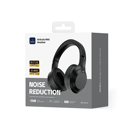 WiWU TD-15 ANC Soundbasha Headset Black - available in Pakistan at Metaware