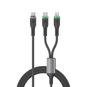 WiWU Wi-C071 100W C-c+c OringLink Series Nylon Braided Cable 1.2M Black - available in Pakistan at Metaware