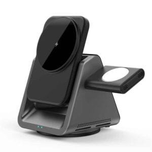 WiWU WI‐W018 3 in 1 Cableless charger for phone/ watch/ airpds - available in Pakistan at Metaware