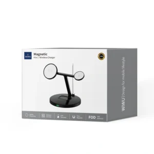 WiWU WI‐W032 Magnetic 4IN1 Cableless Charger intelligent temperature control chip - available in Pakistan at Metaware