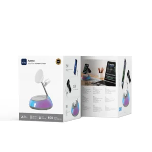WiWU Wi‐W036 QI2.0 Aurora 3 in 1 Wireless Charger - available in Pakistan at Metaware