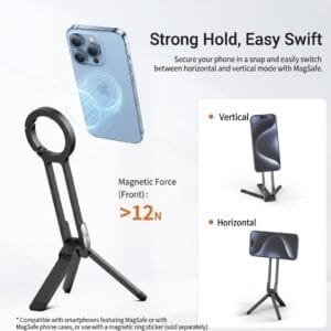 X99 Aluminum Alloy Magnetic Bracket Mini Tripod Portable Phone Holder Stand - available in Pakistan at Metaware