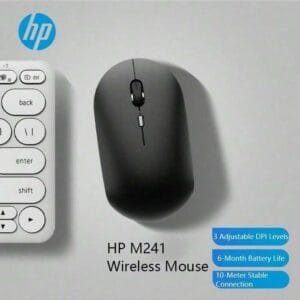 HP M241 Dual Mode Bluetooth and 2.4GHz Silent Wireless Mouse (Black)