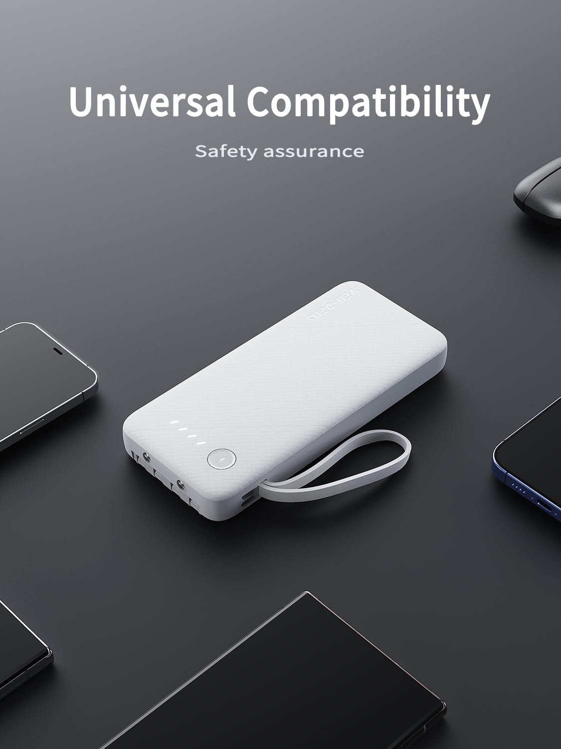 Ven-Dens VD-PB058 10000mAh Power Bank (White) - Image 3