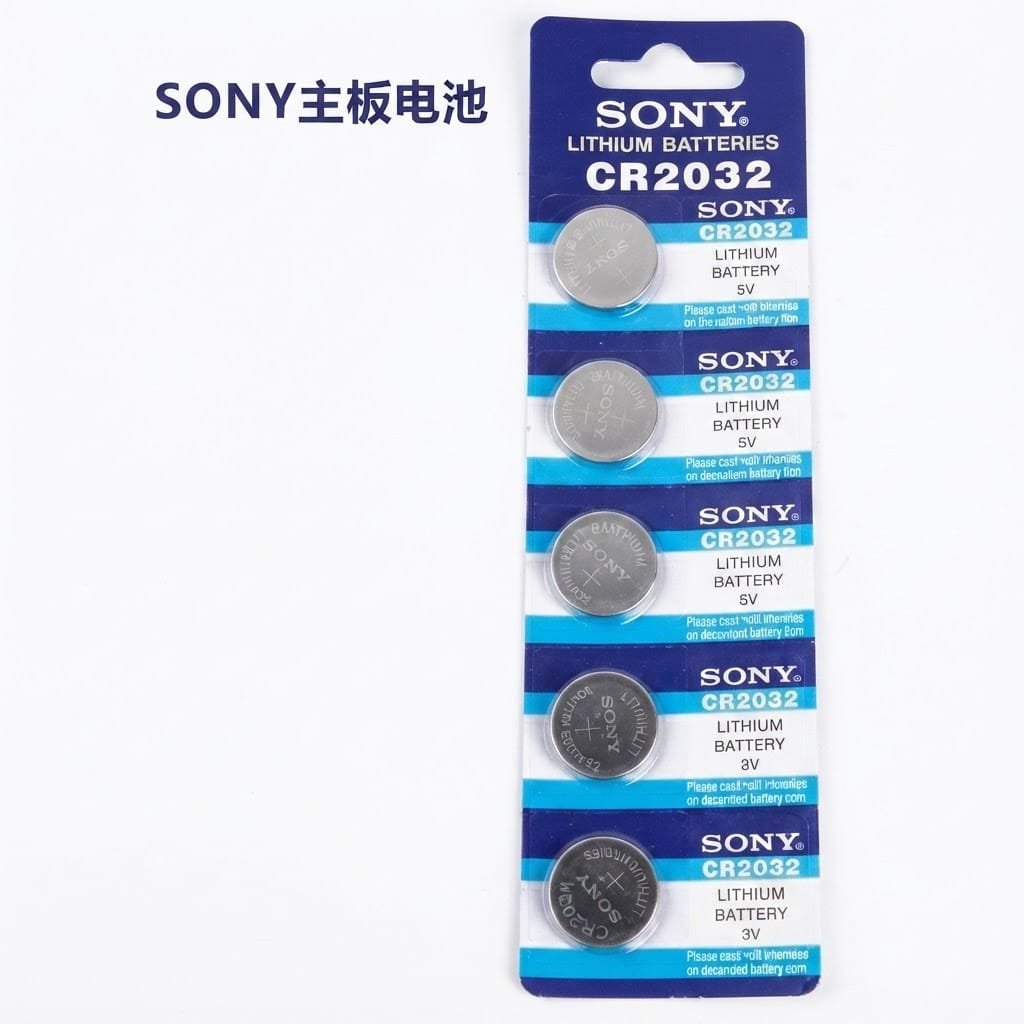 Sony CR2032 3V Lithium Coin Cell Batteries (Pack of 5)