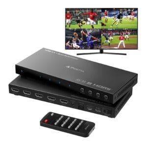 4K 4×1 Quad HDMI Multi-Viewer Screen Divider Switch