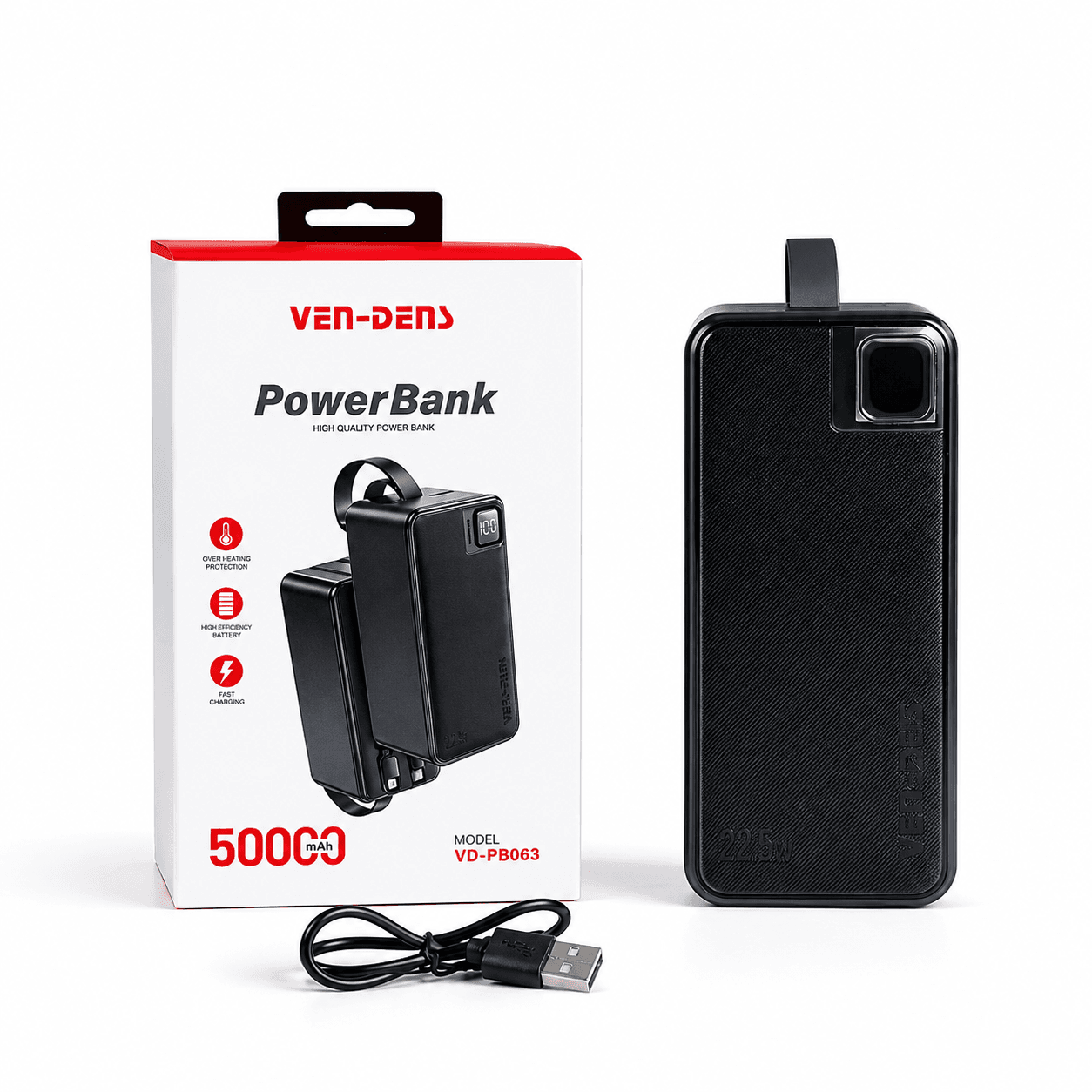 Ven-Dens VD-PB063 50000mAh Power Bank 22.5W Fast Charging