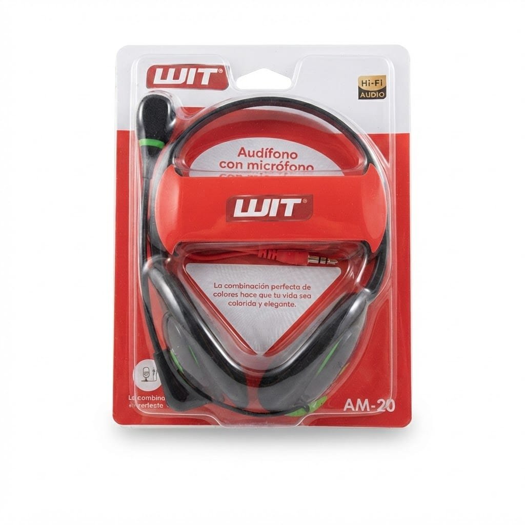 AM-20 Stereo Computer Headset with 3.5mm Audio Jack and Microphone