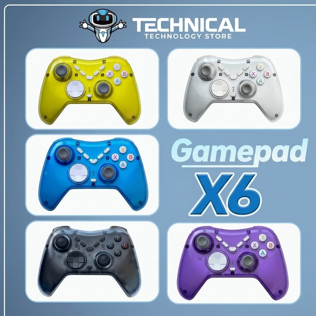 X6 Wireless Gaming Controller for Android, iOS, PC and TV with Dual Vibration