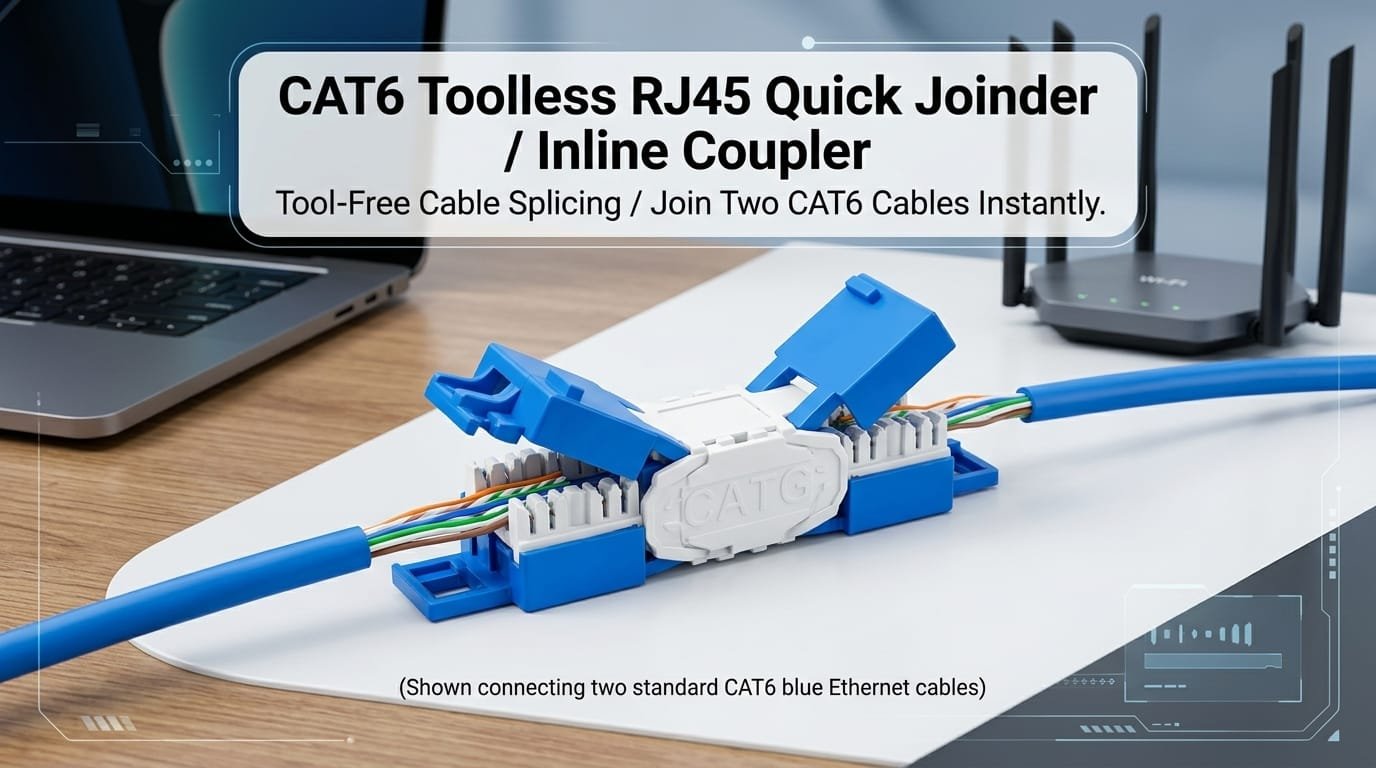 CAT6 Toolless RJ45 Quick Joinder Coupler
