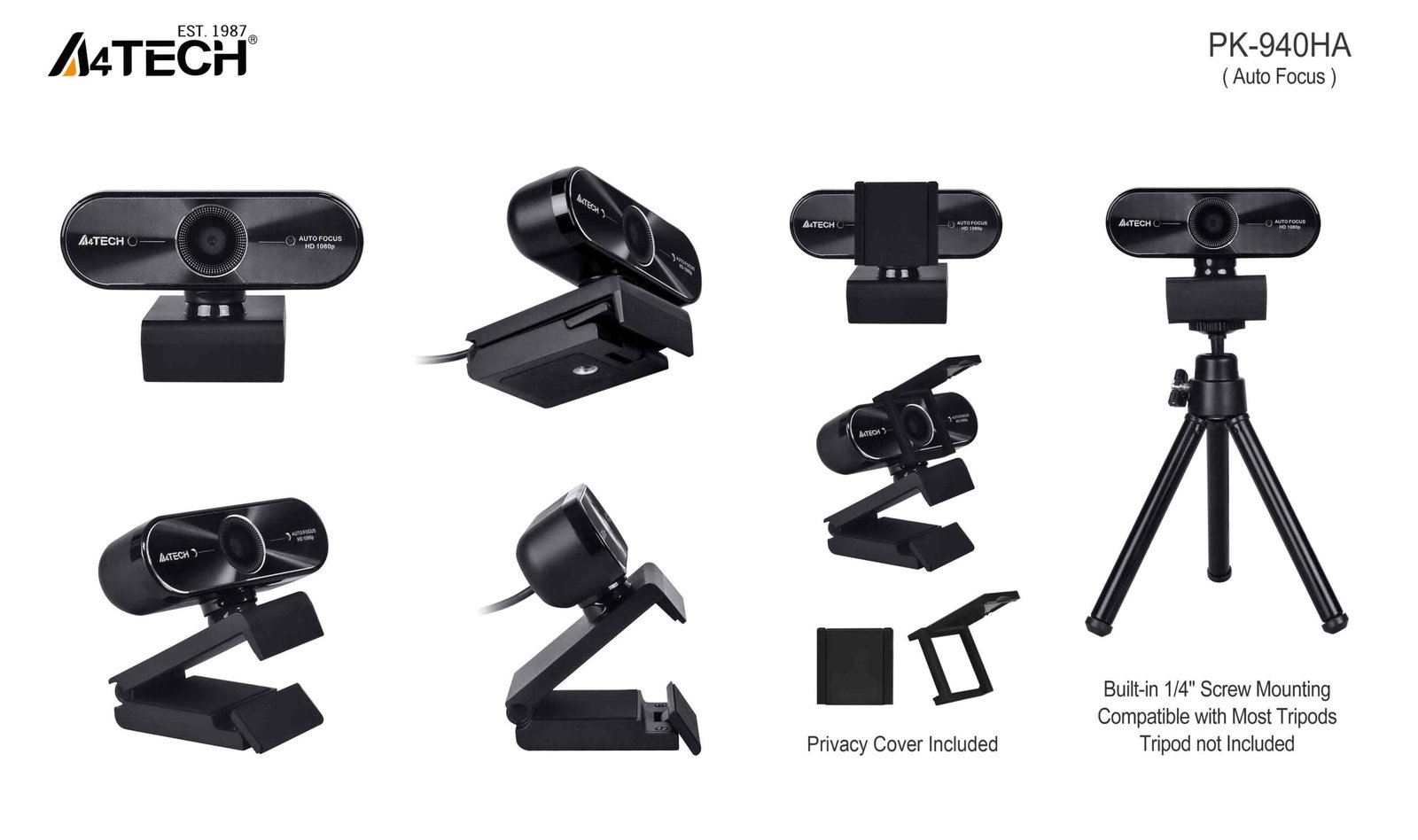 A4Tech PK-940HA FHD 1080P AF Webcam