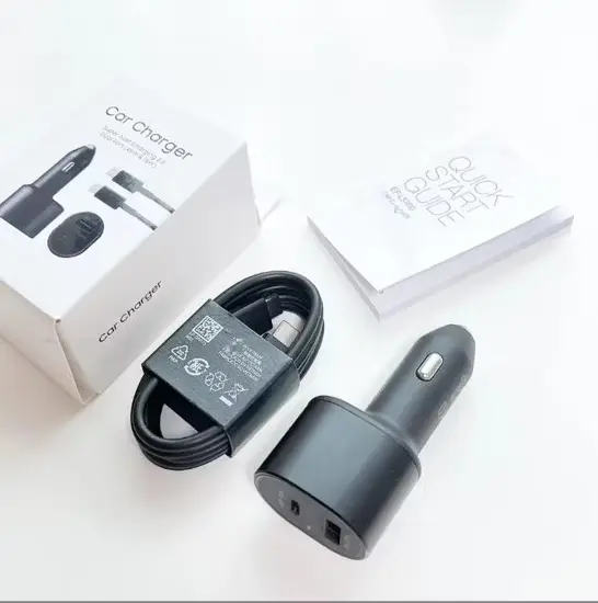 Samsung 45W + 15W Dual Port Fast Car Charger with Type-C Cable - Image 2