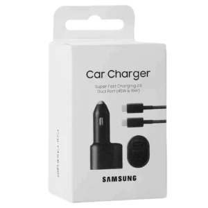 Samsung 45W + 15W Dual Port Fast Car Charger with Type-C Cable
