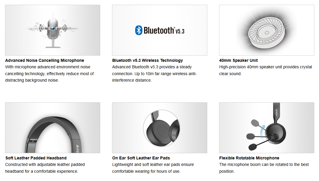 A4tech Fstyler BH230 Wireless Headset Feature Breakdown 2