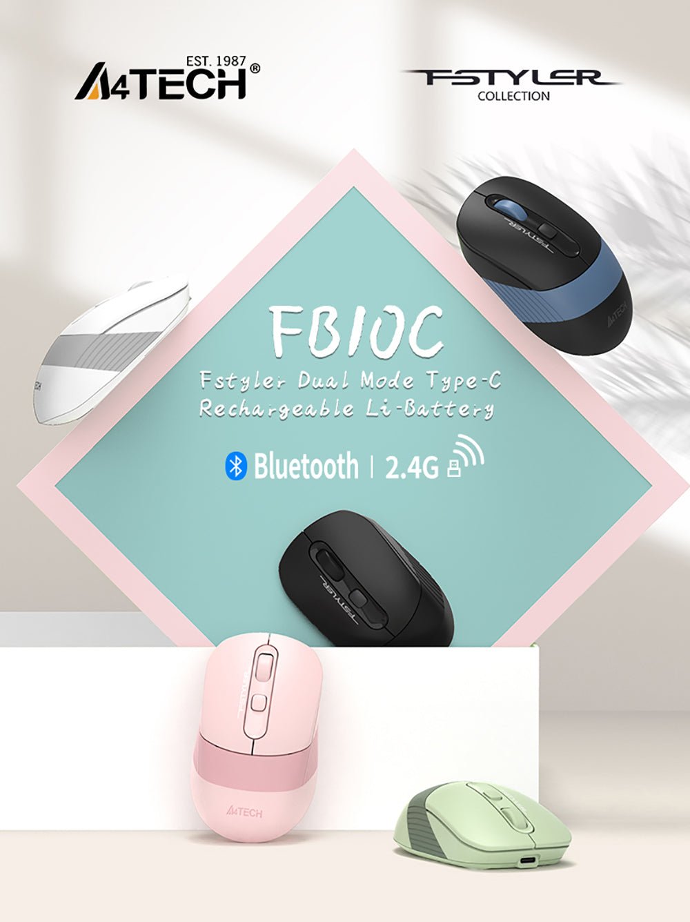 FB10CS Dual Mode Rechargeable Mouse Feature Breakdown 1