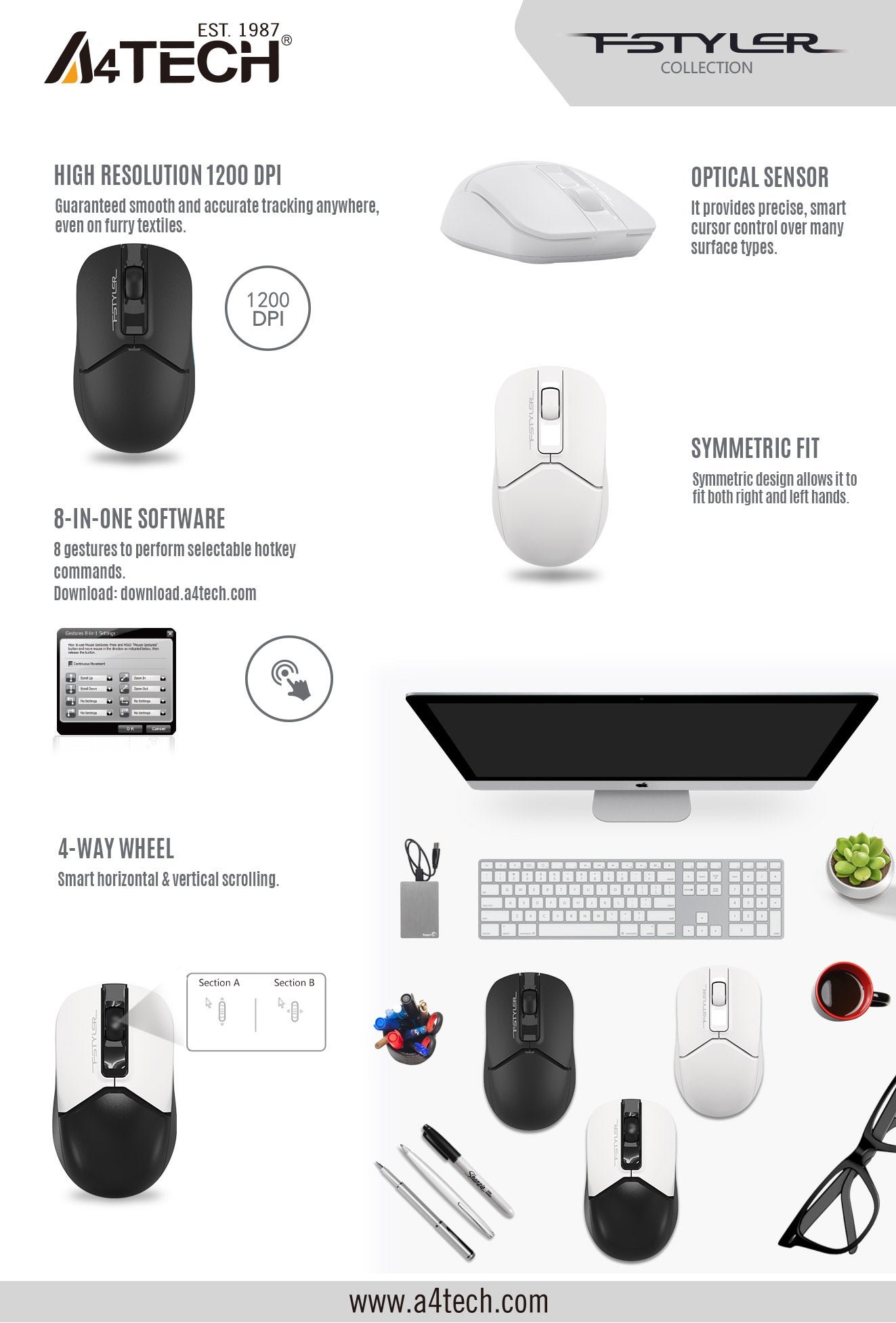 FB12S Dual Mode Mouse Feature Breakdown 3
