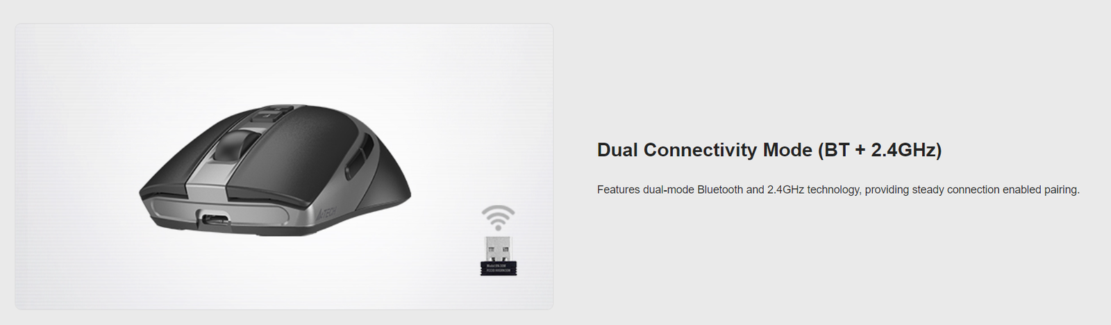 FB50CS Plus Bluetooth & 2.4GHz Wireless Mouse Feature Breakdown 2