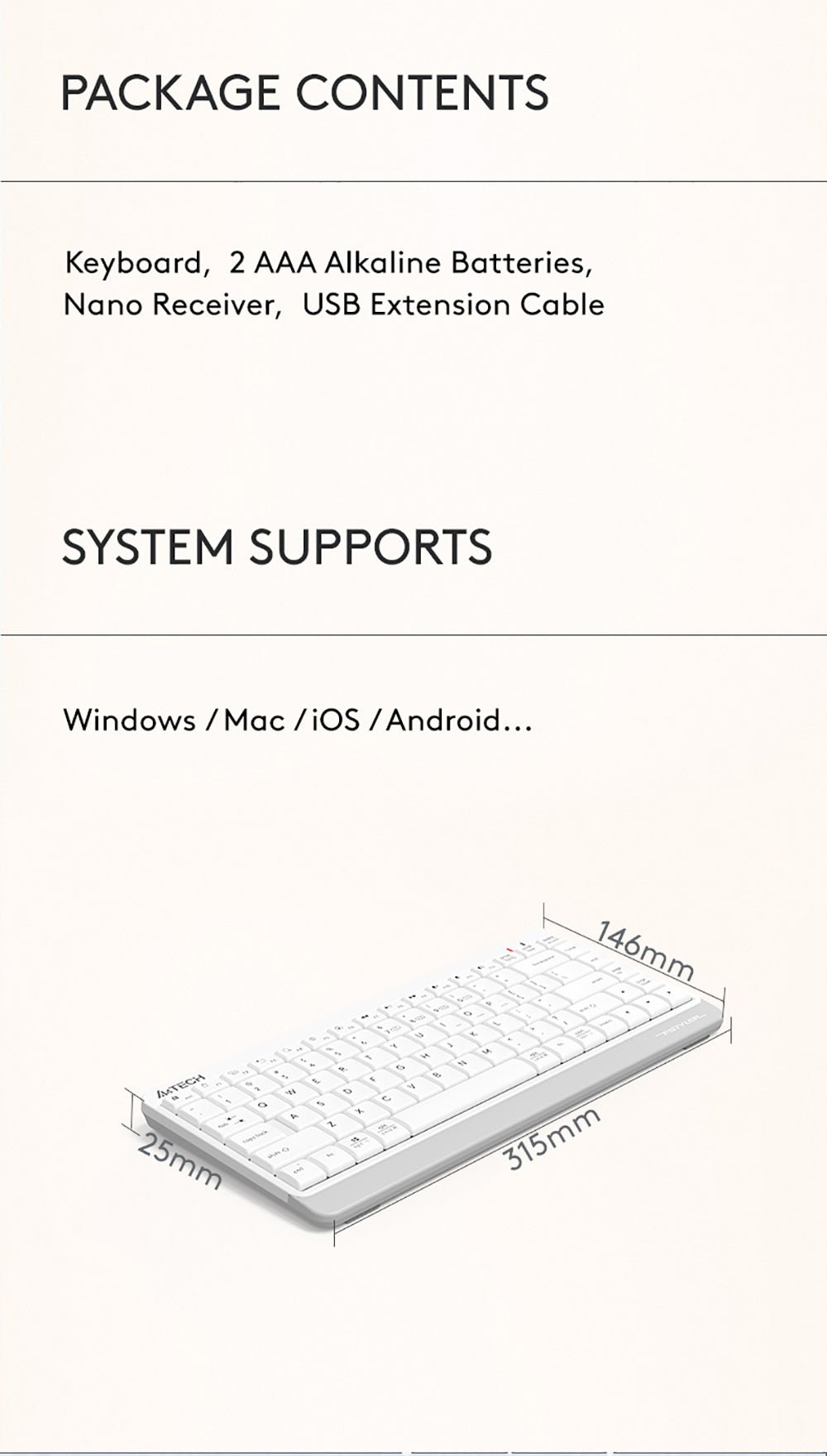 FBK11 Bluetooth & 2.4G Wireless KB Feature Breakdown 16