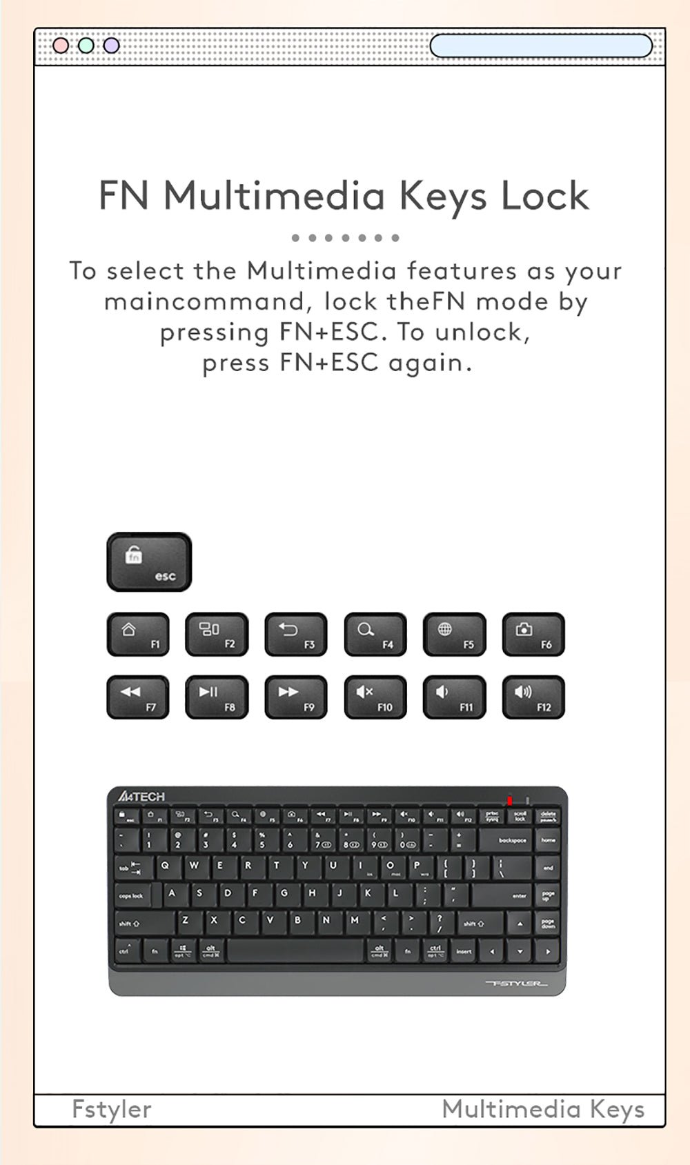 FBK11 Bluetooth & 2.4G Wireless KB Feature Breakdown 8