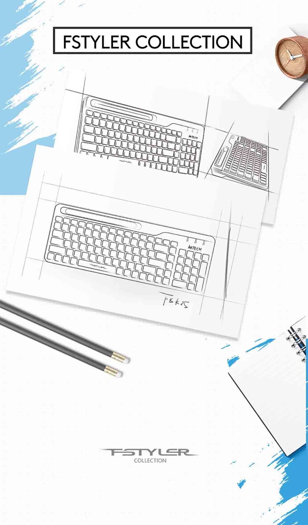 FBK25 QuietKey Bluetooth & 2.4G Wireless Keyboard Feature Breakdown 3