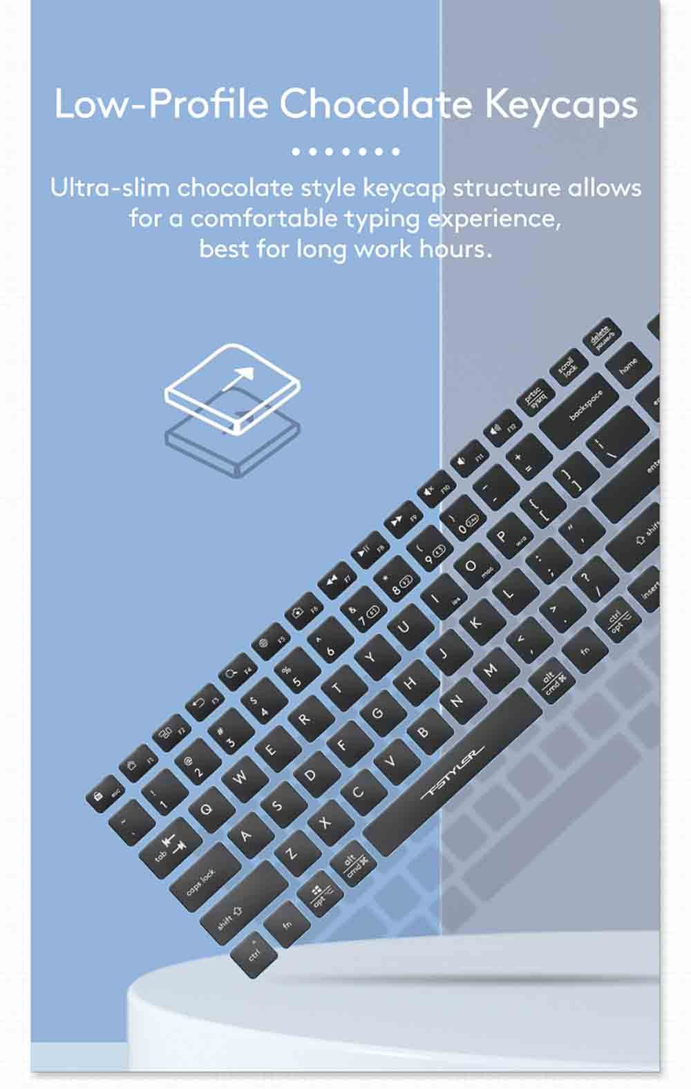 FBK25 QuietKey Bluetooth & 2.4G Wireless Keyboard Feature Breakdown 9