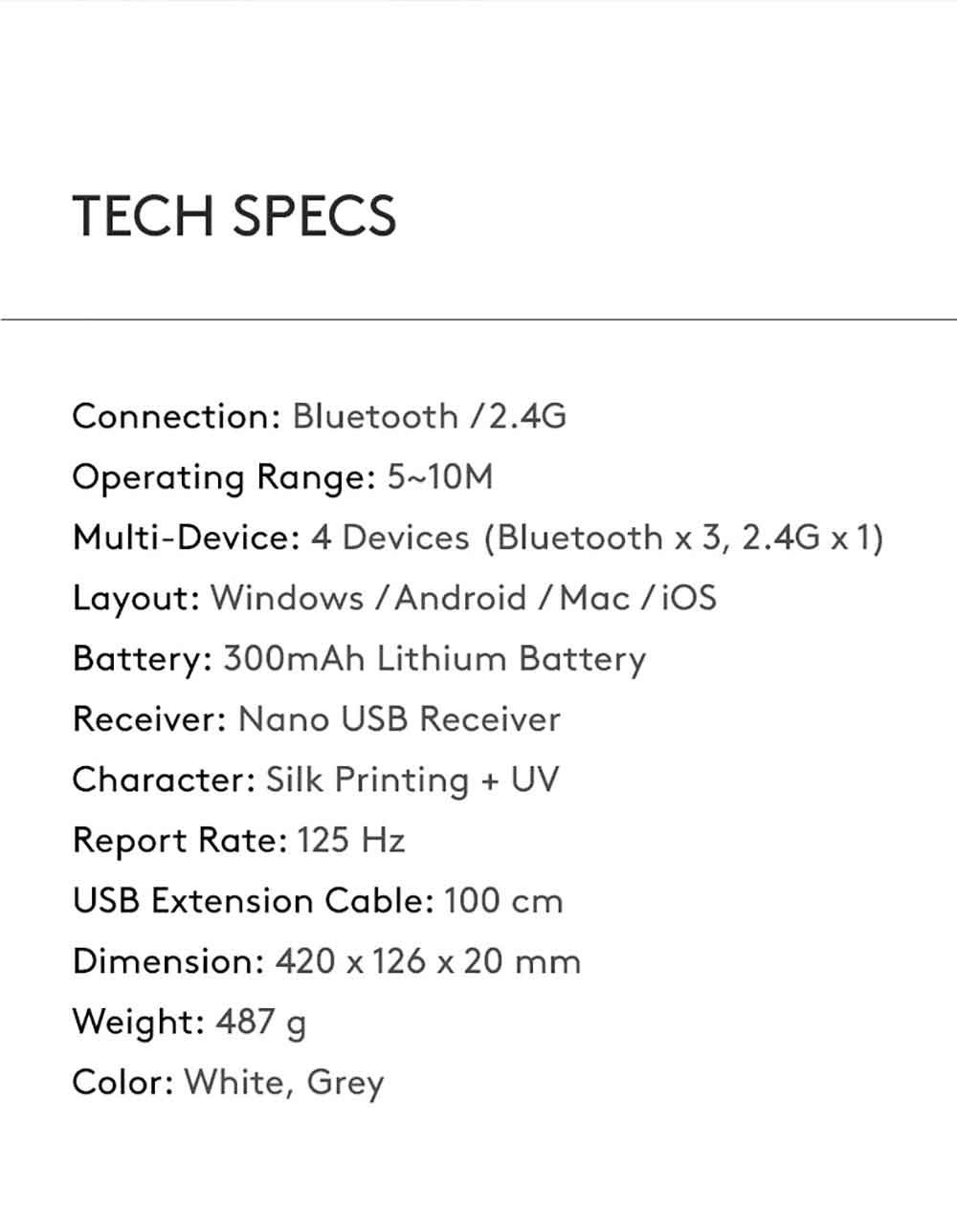 FBX50C Bluetooth & 2.4G Wireless KB Feature Breakdown 14