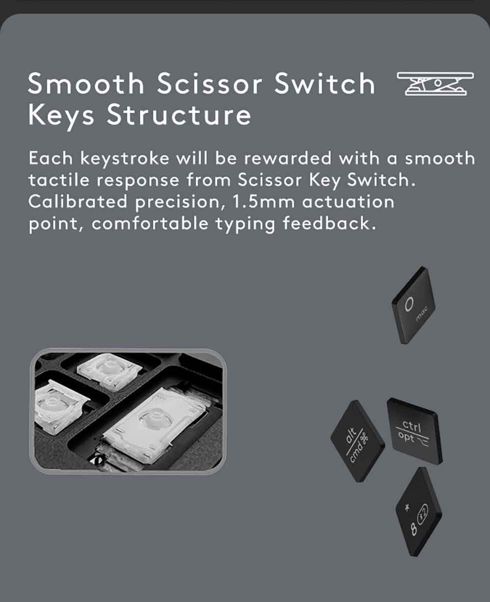 FBX50C Bluetooth & 2.4G Wireless KB Feature Breakdown 5