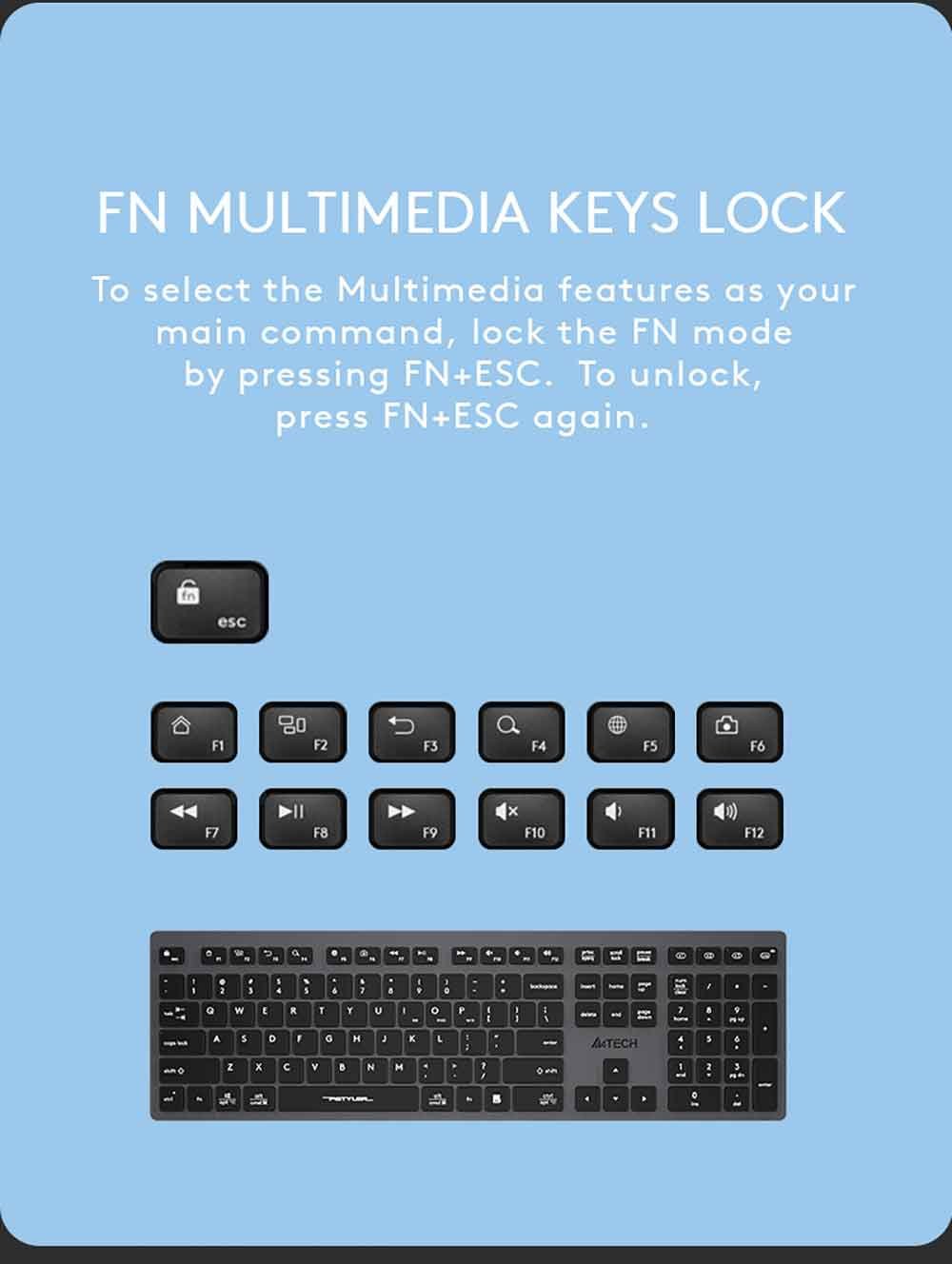 FBX50C Bluetooth & 2.4G Wireless KB Feature Breakdown 7
