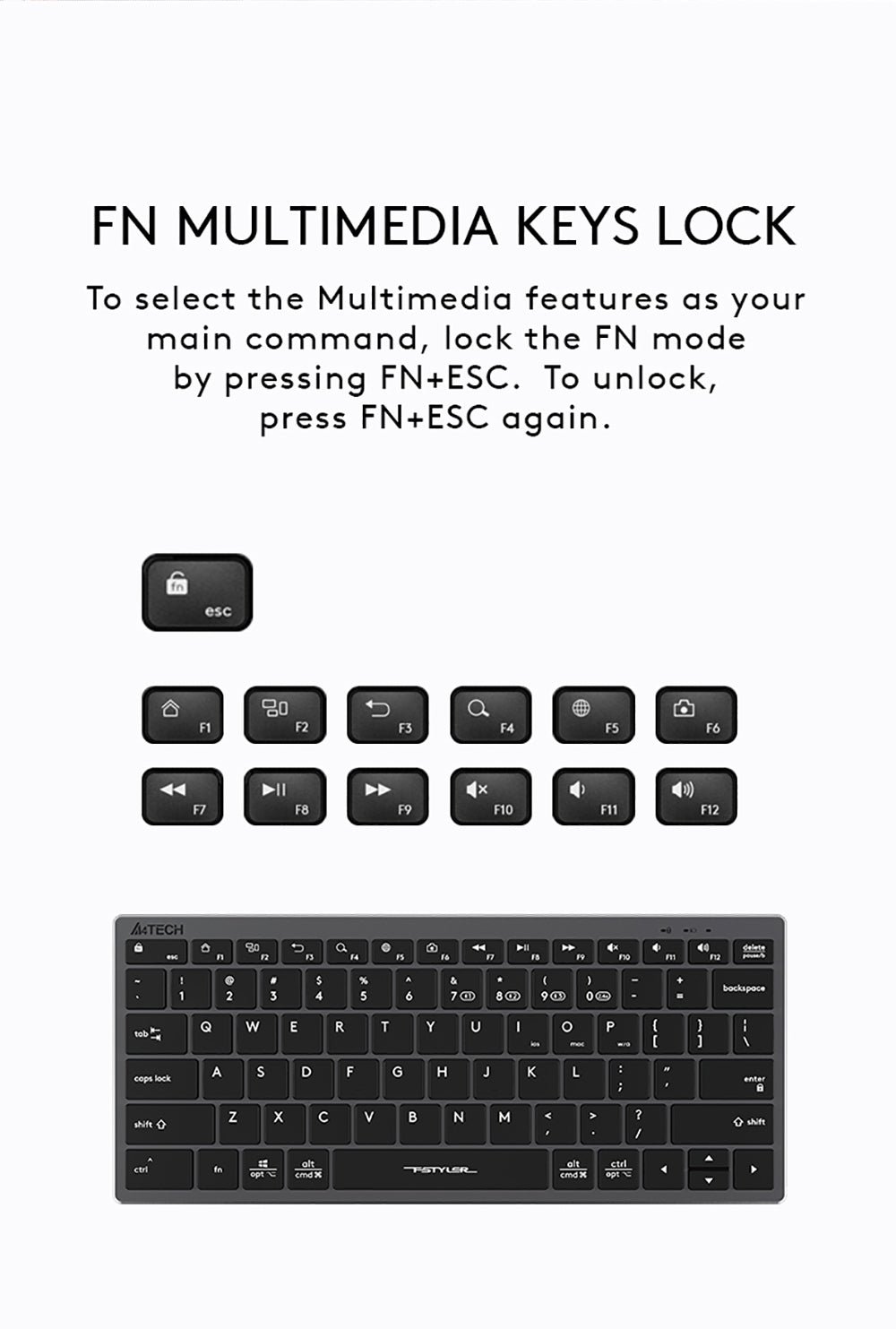 FBX51C Bluetooth & 2.4G Wireless KB Feature Breakdown 7