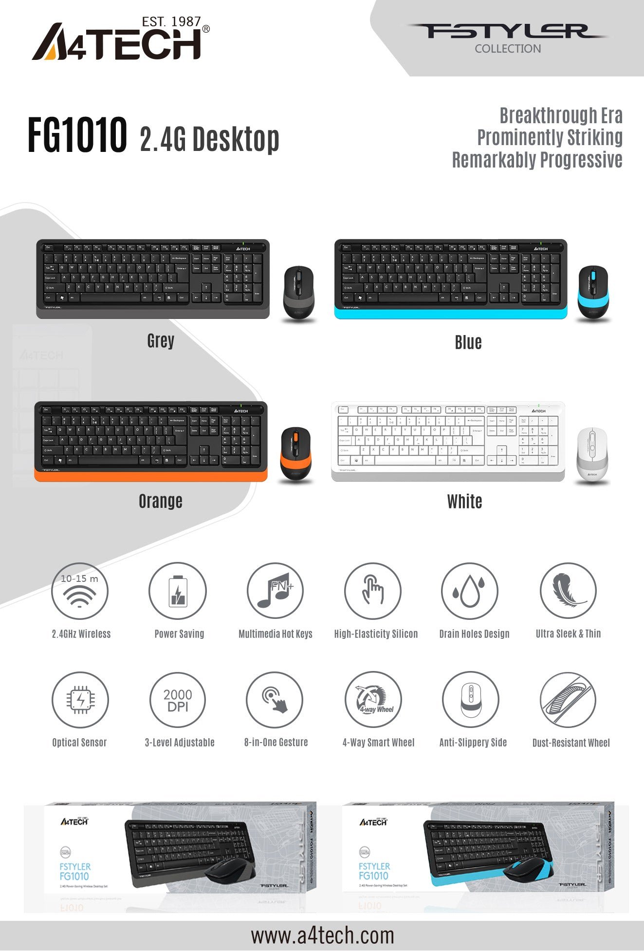 FG1010S 2.4G Wireless Desktop Set Feature Breakdown 1