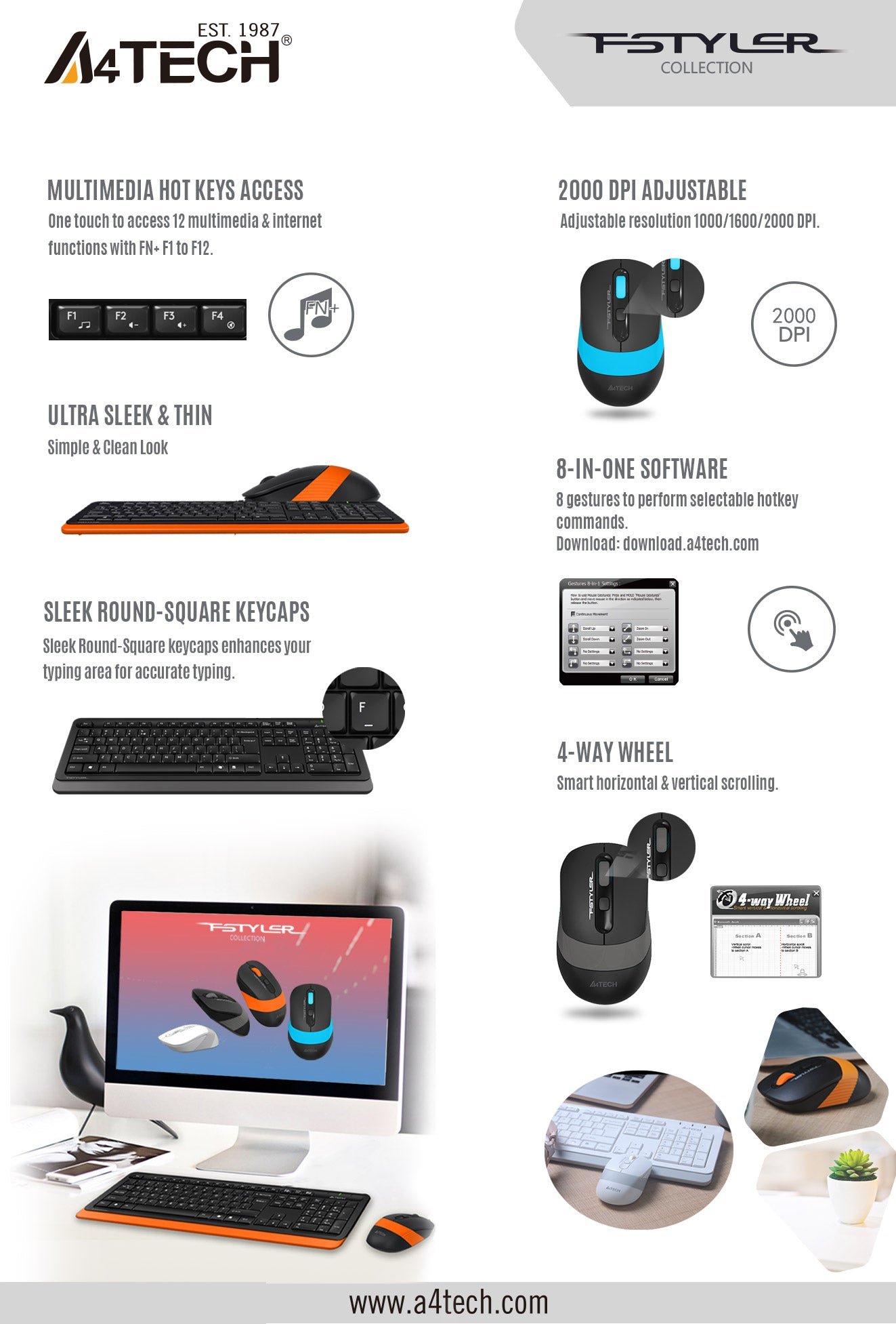 FG1010S 2.4G Wireless Desktop Set Feature Breakdown 3