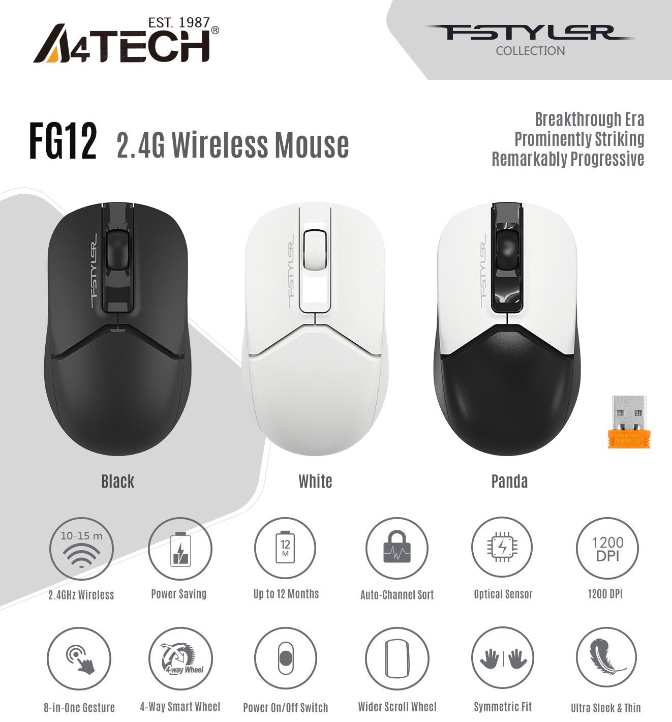 FG12S 2.4G Wireless Mouse Feature Breakdown 1