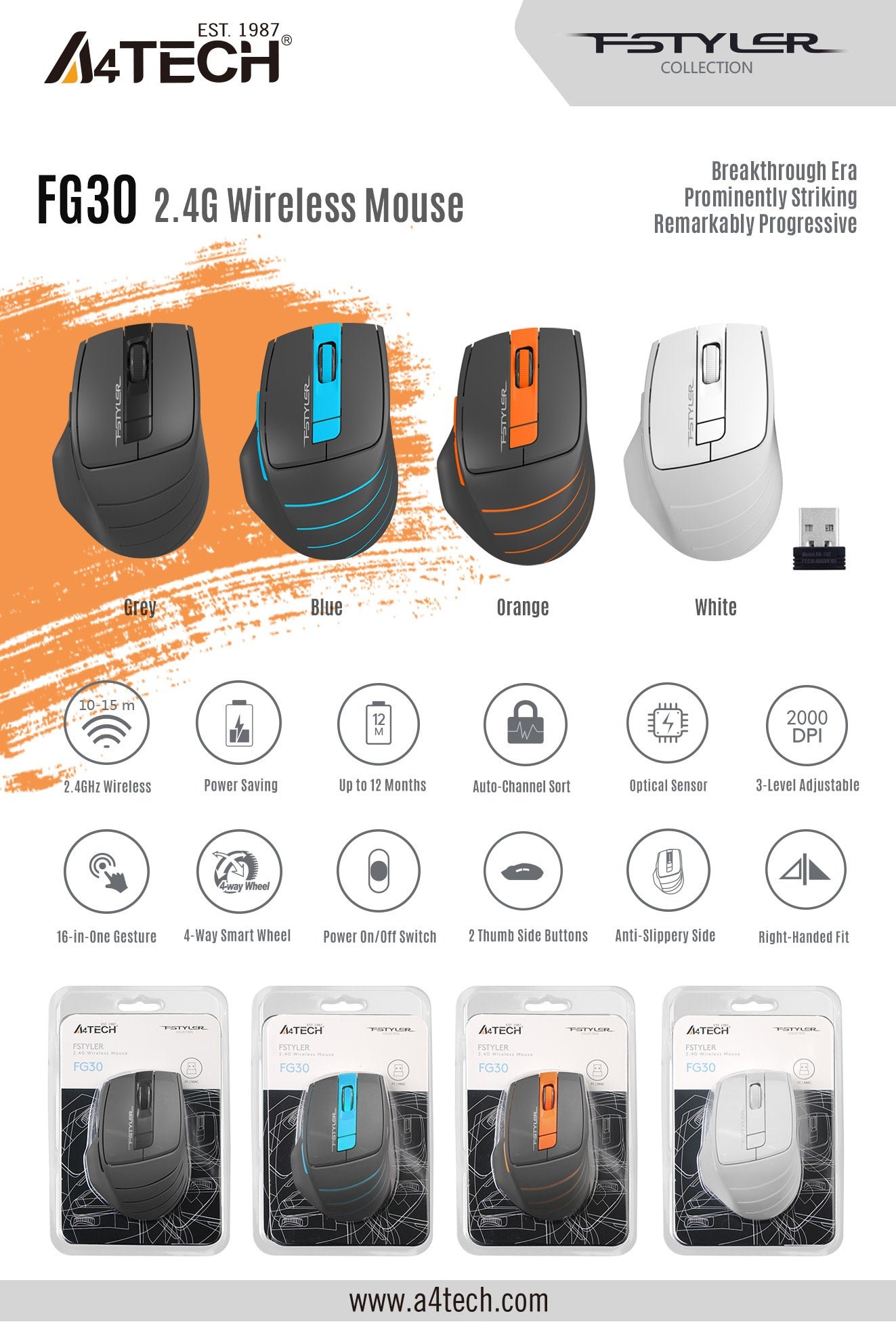 FG30S 2.4G Wireless Mouse Feature Breakdown 1