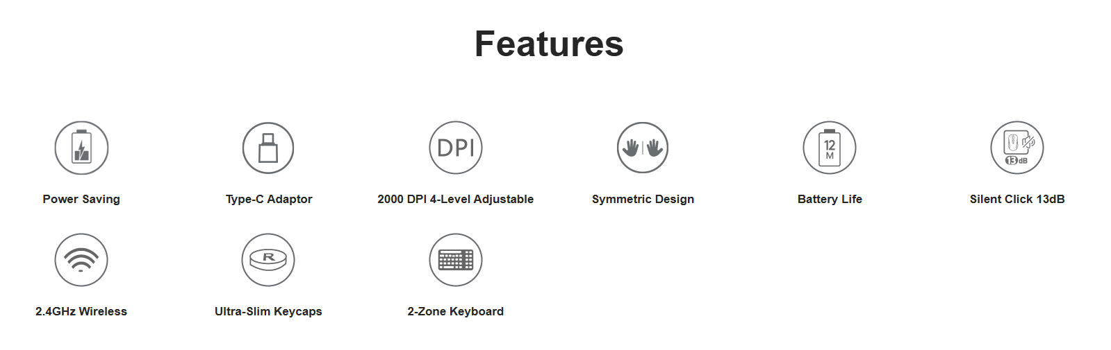 FG3300 Air2 QuietKey 2-Zone Combo Desktop Feature Breakdown 1